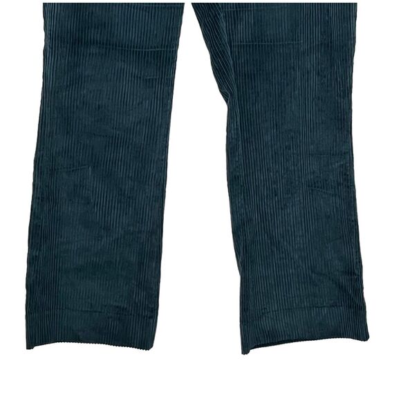 Aritzia Babaton Albers Pants Women’s Size 4 Dark Green Corduroy Kick Flare Crop - Picture 4 of 12